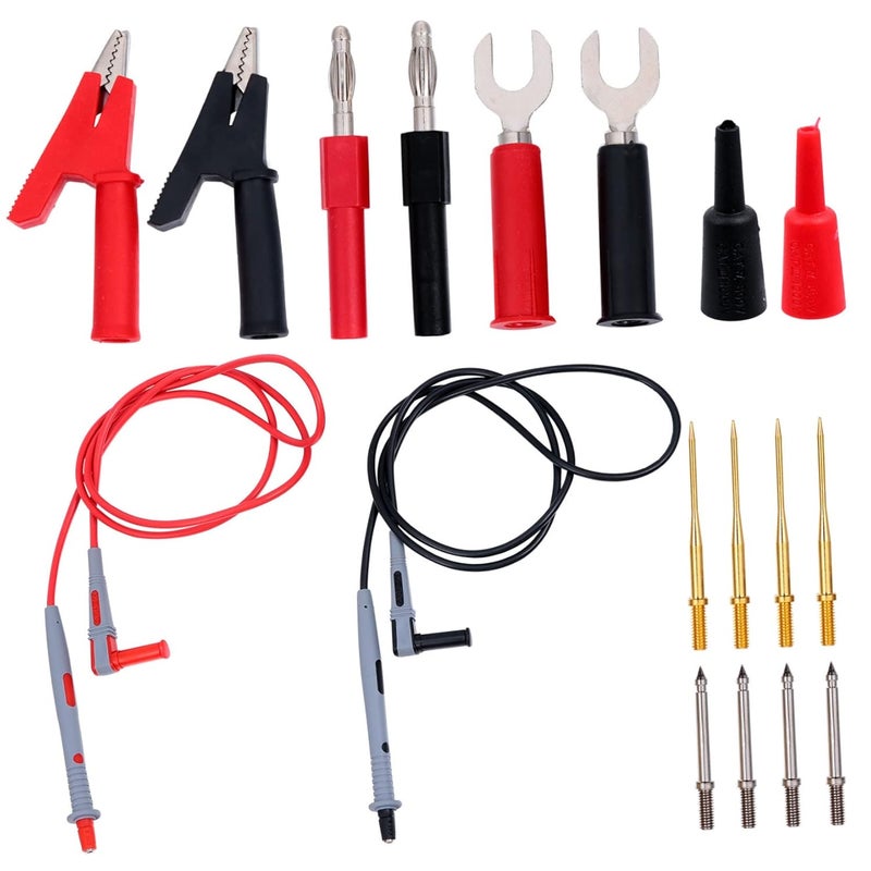 Cabilock 18 Pcs Multimeter Test Leads Kit With Interchangeable Tips For Automotive Electrical Testing - Image 1